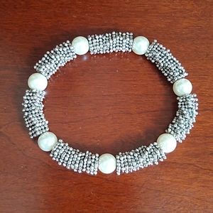 Michael Dawkins silver Pearl bracelet